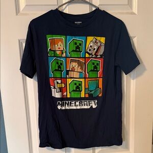 Old Navy Navy Blue Minecraft Tee